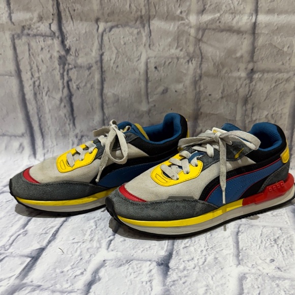 Puma Other - Puma Sneakers with Yellow, Blue, and Red Highlights